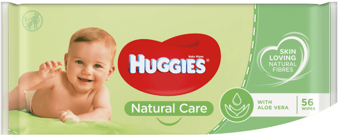 Huggies® Natural Care Wipes product packaging.